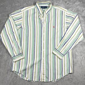 Ralph Lauren Classic Fit Mens XL 17 Button Down Shirt Multicolor Stripe Long Sle